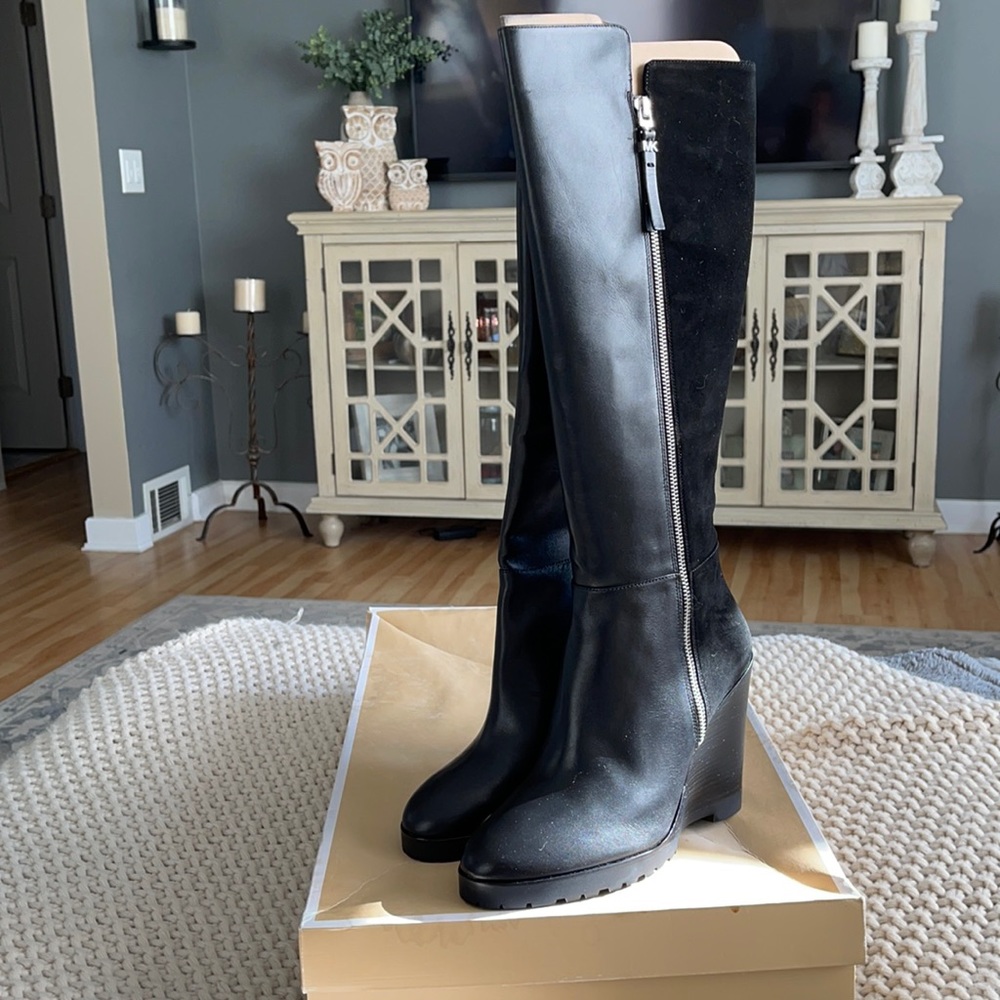 Michael Kore Clara Wedge boots Brand new